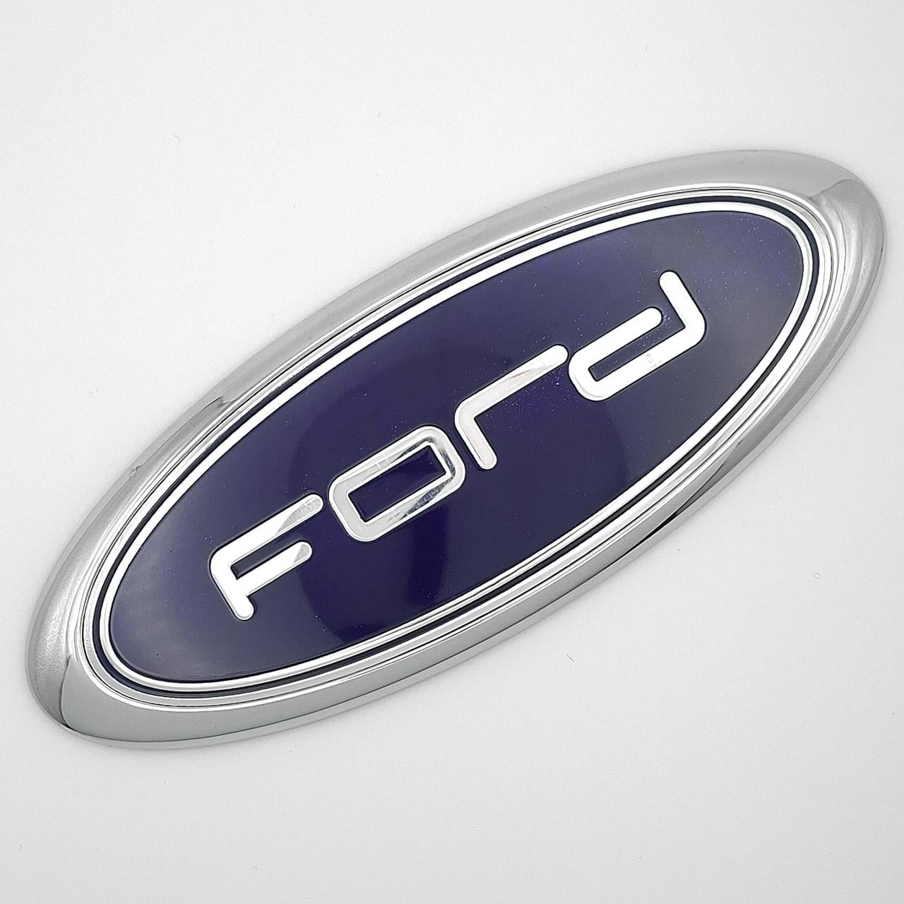 Эмблема Ford 150х60 мм Хром/Синий new style (2798162173)