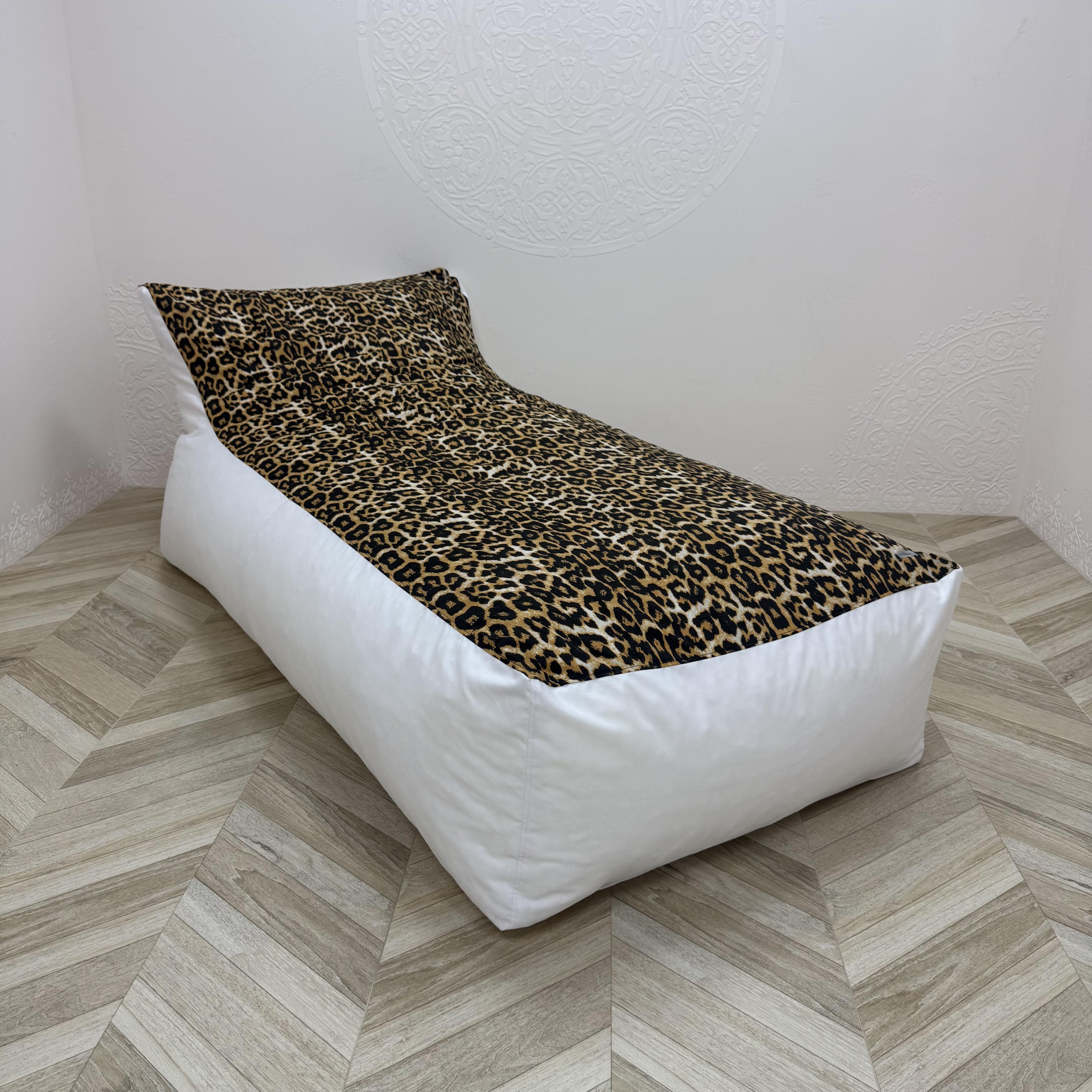 Бескаркасное кресло водонепроницаемое Comfort Leopard 90х180х80 см