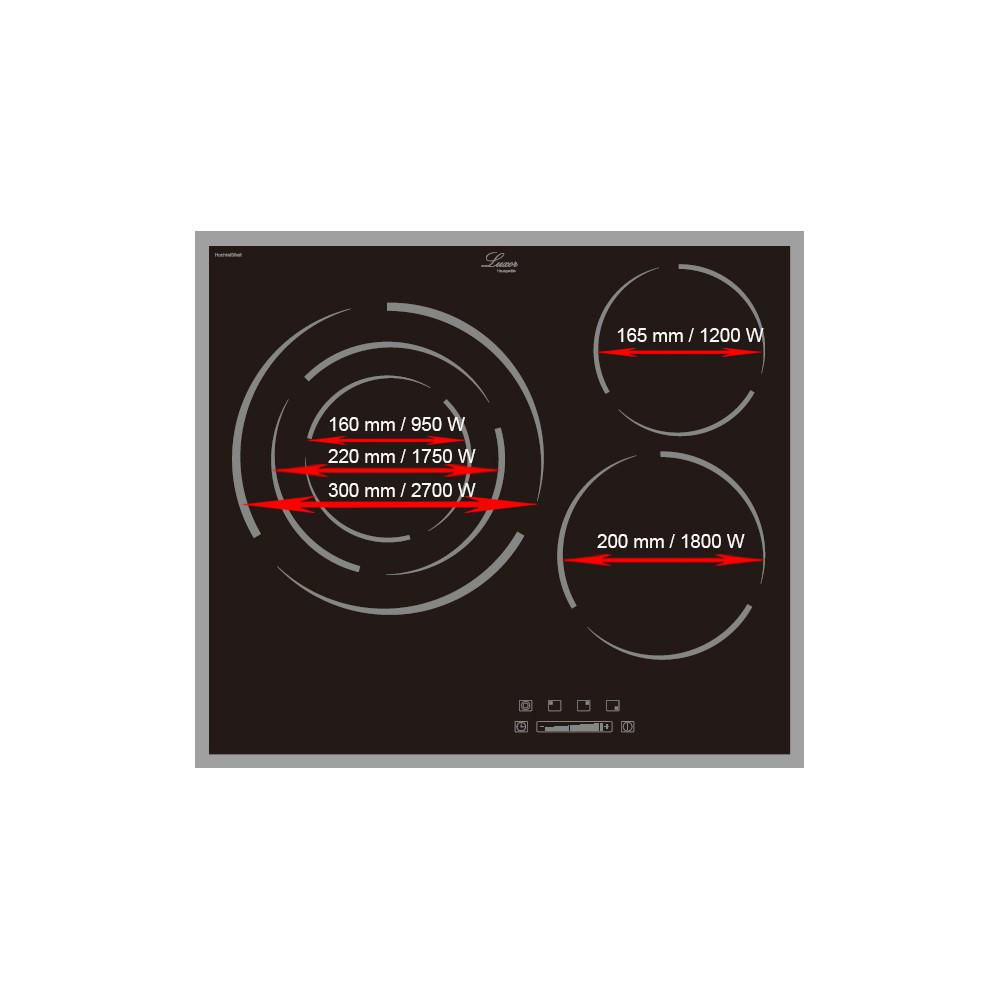 Варочна поверхня електрична Luxor EH 633 Evo IX з металевим захистом скла Чорний - фото 2