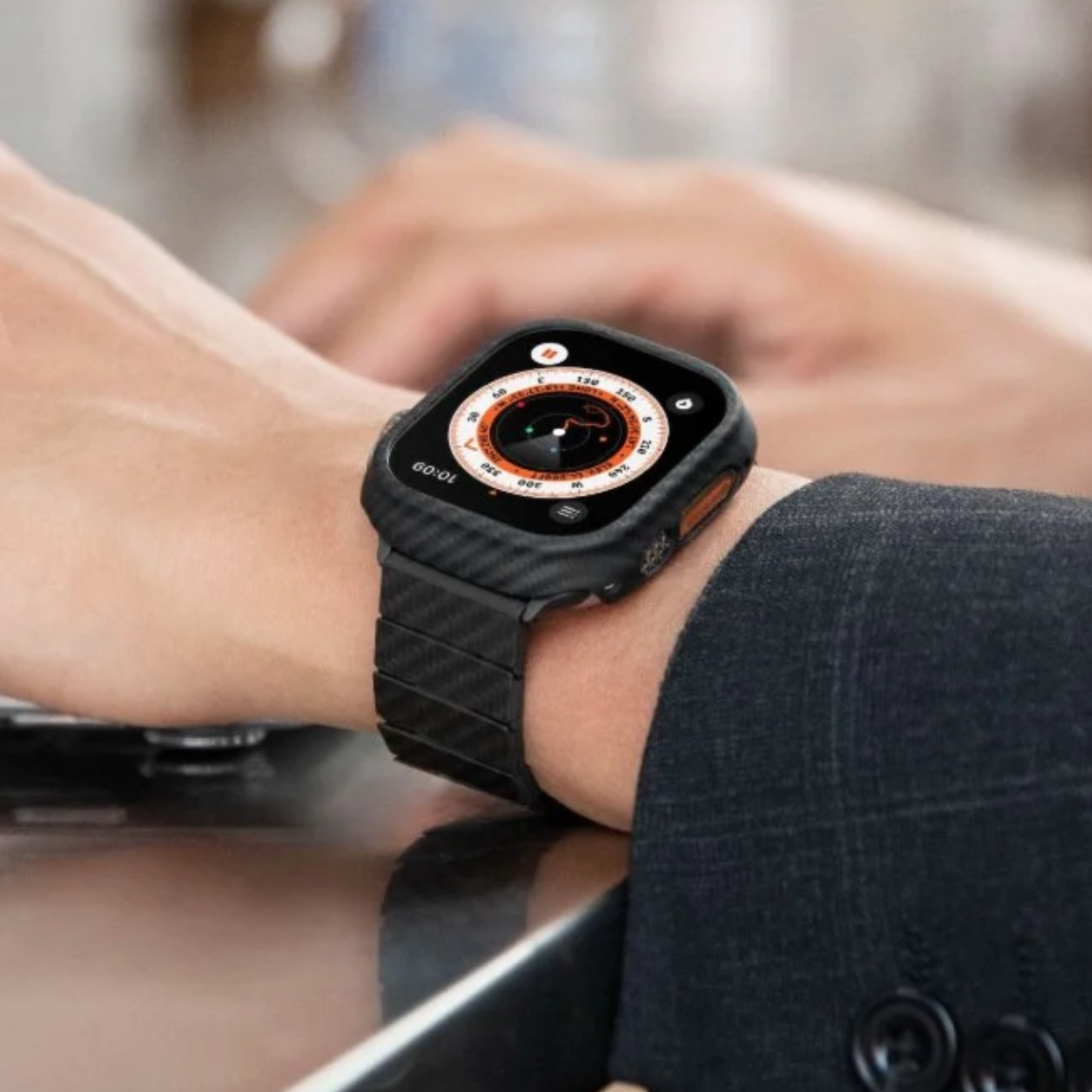 Набор Pitaka Air Case and Modern Carbon Fiber Watch Band for Apple Watch Ultra 49mm (AWB1003, KW3001A) - фото 9