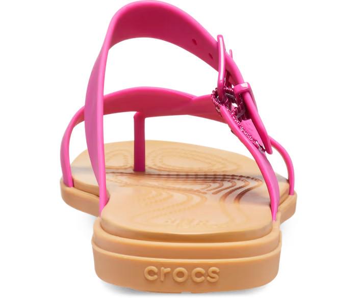 Сандалии Crocs Tulum Toe р. W10/EUR 40-41 Fuchsia Fun/Tan (9393685) - фото 3