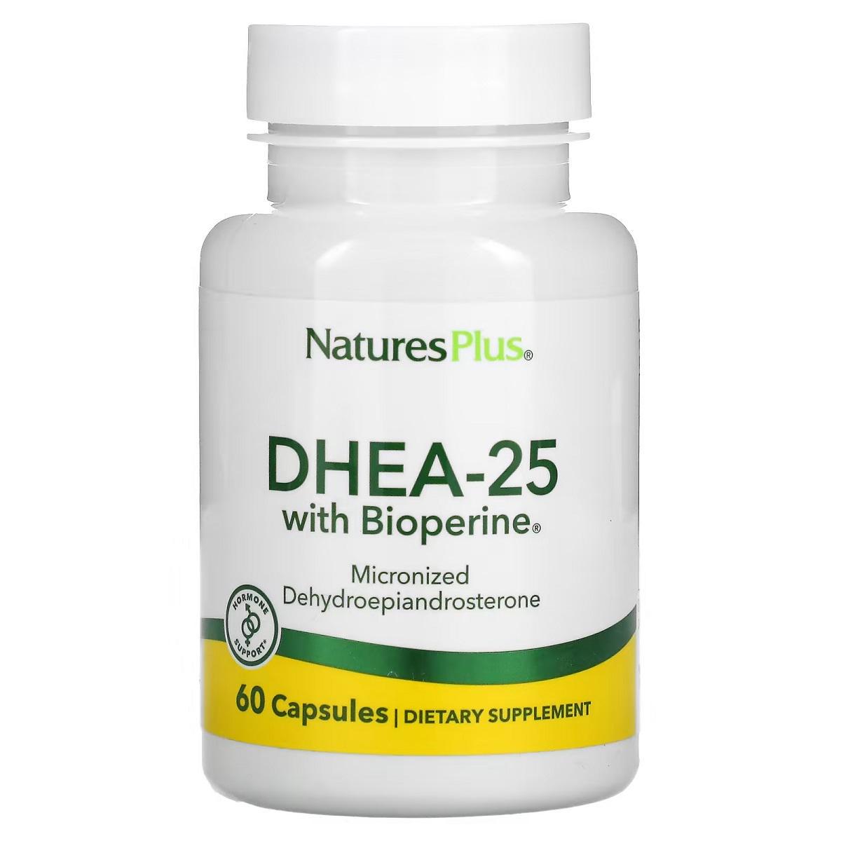 Дегідроепіандростерон з Біоперином DHEA-25 With Bioperine Natures Plus 60 капс. 25 мг (7018)