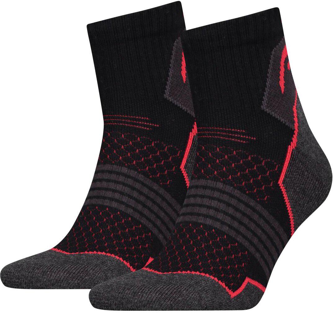 Носки Head Hiking Quarter Unisex 2 пары р. 35/36/37/38 Black/Red (781002001-232)