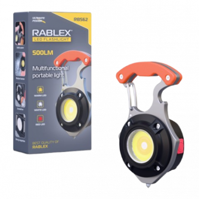 Ліхтар для кемпінгу Rablex RB562 Multitool Li-Ion акумулятор магніт карабін Білий/Жовтий/Червоний Ліхтар для кемпінгу Rablex RB562 Multitool Li-Ion акумулятор магніт карабін Білий/Жовтий/Червоний