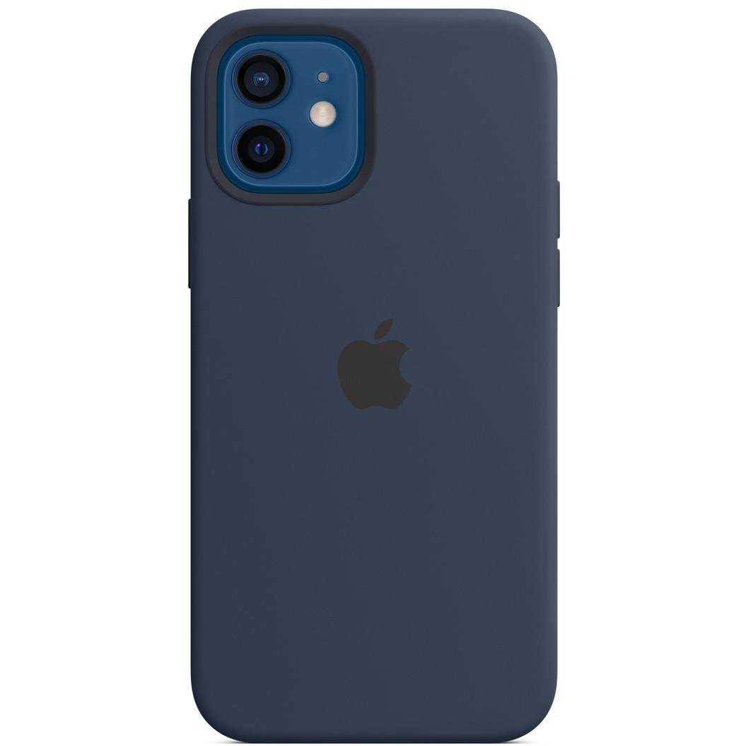 Силіконовий чохол-накладка Apple Silicone Case with MagSafe for iPhone 12/12 Pro, Deep Navy (HC)