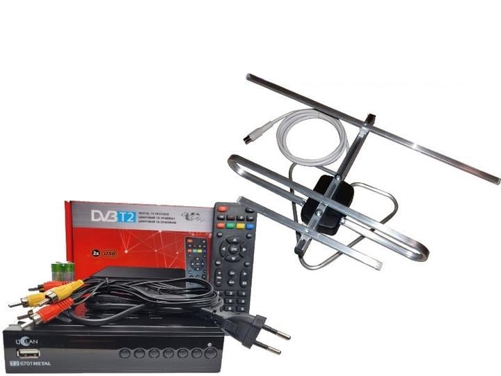 Тюнер 6701METAL Uclan/антенна с усилителем A-sus комнатнаяПрием сигнала до 25 км