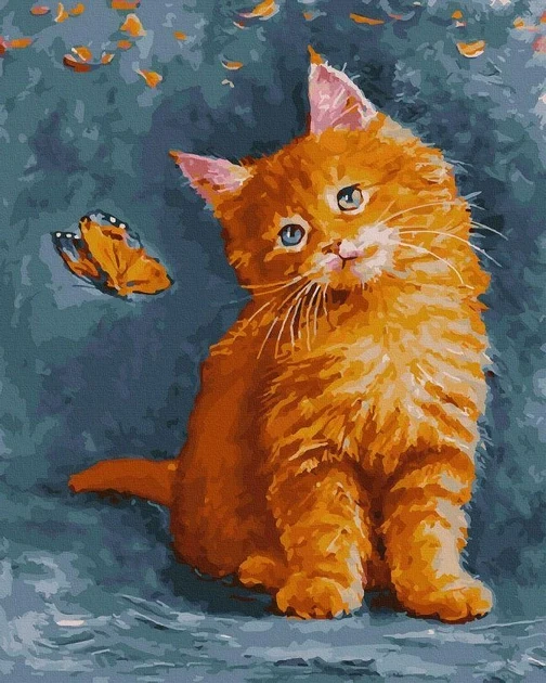 Картина за номерами Rainbow Art Руде кошеня 40х50 см (GX45731)