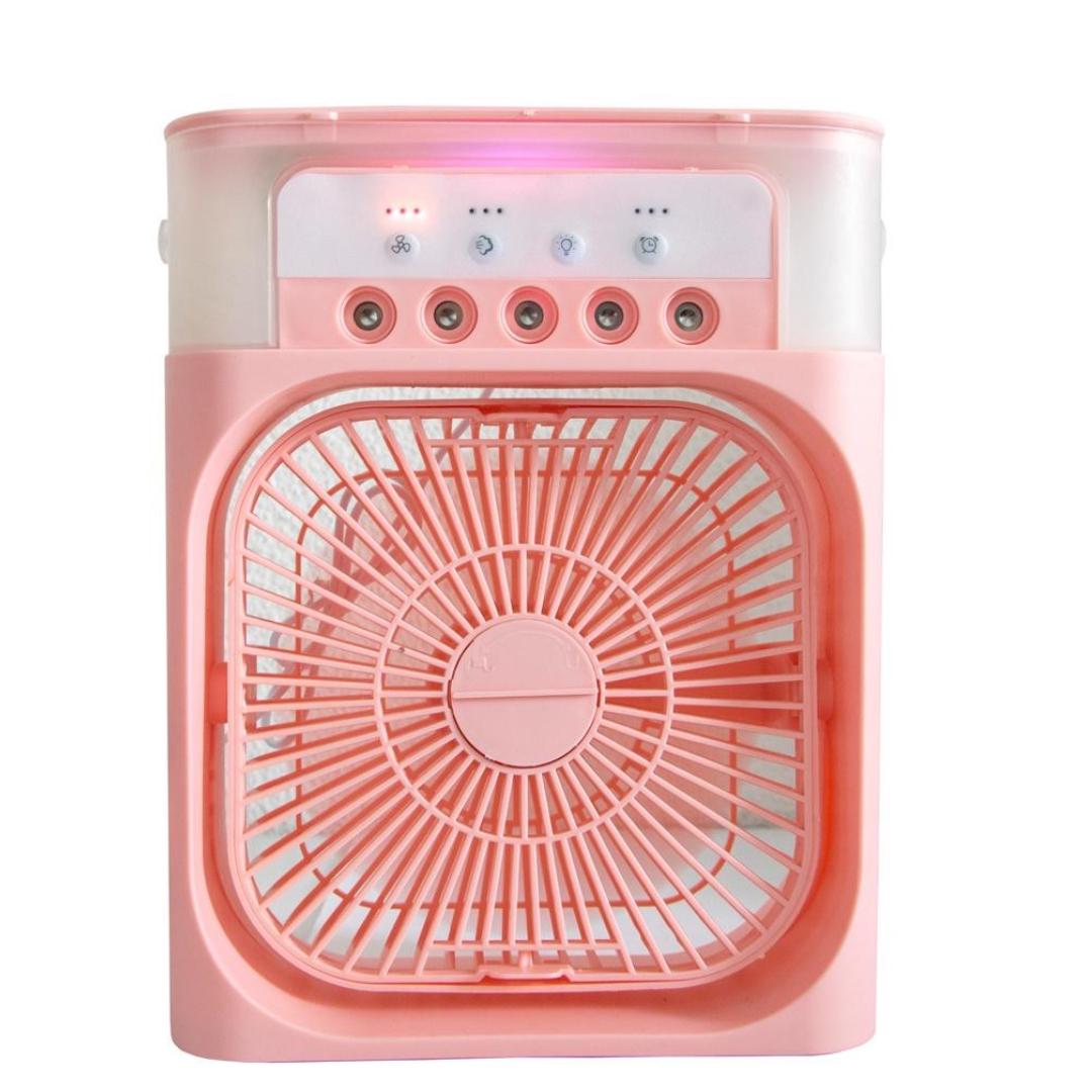 Вентилятор портативный Air Cooler Fan 4в1 с водяным охлаждением Розовый (580 AC)