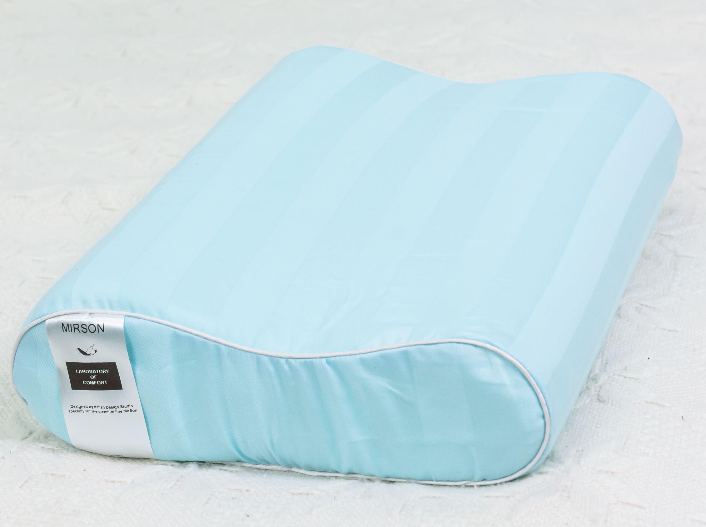 Подушка ортопедическая MirSon №6085 Noble stripe Valentino 49х32х10,5 см (2200003262391)