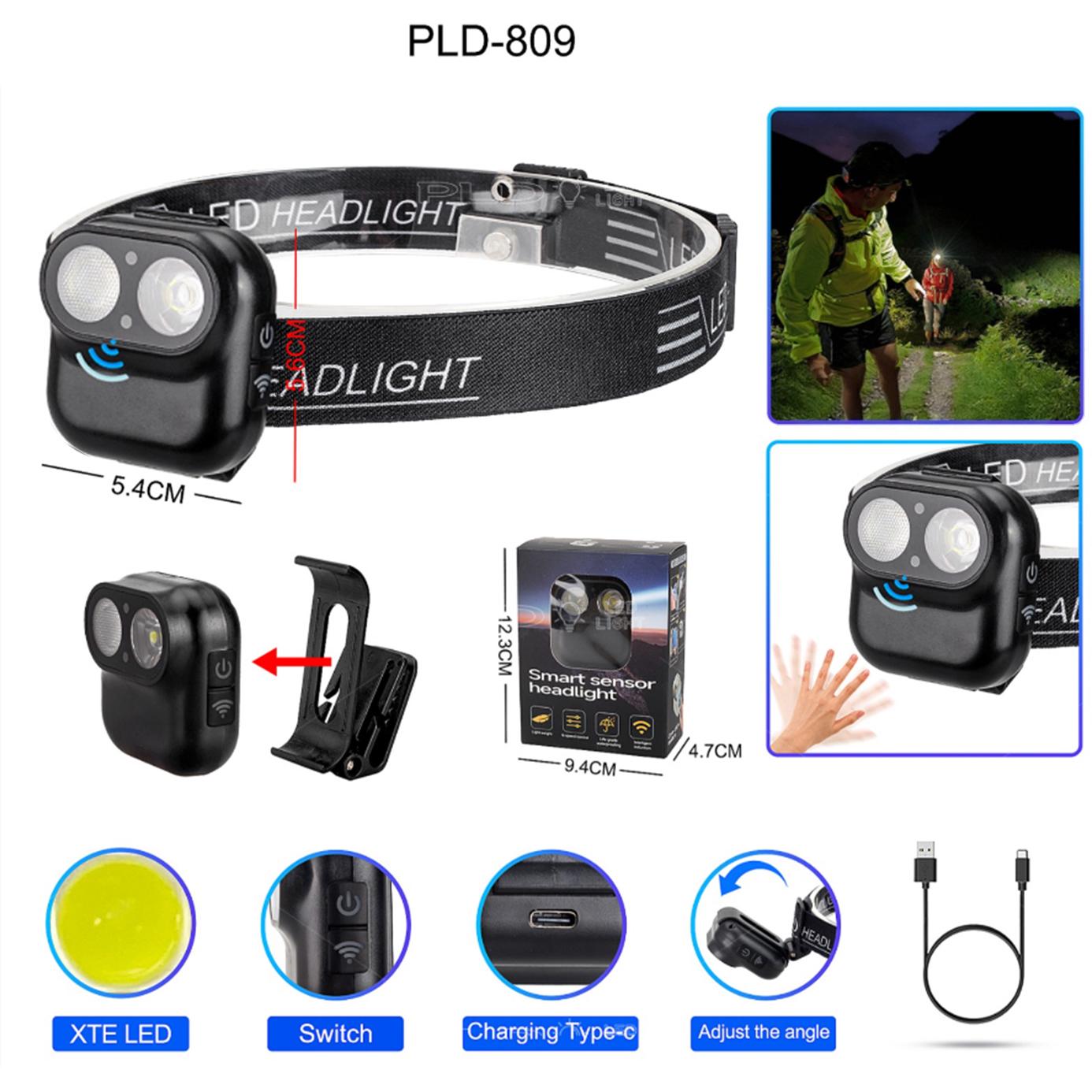 Фонарь налобный W809-2XTE Motion sensor USB-C Black (10895) - фото 3 Фонарь налобный W809-2XTE Motion sensor USB-C Black (10895) - фото 3