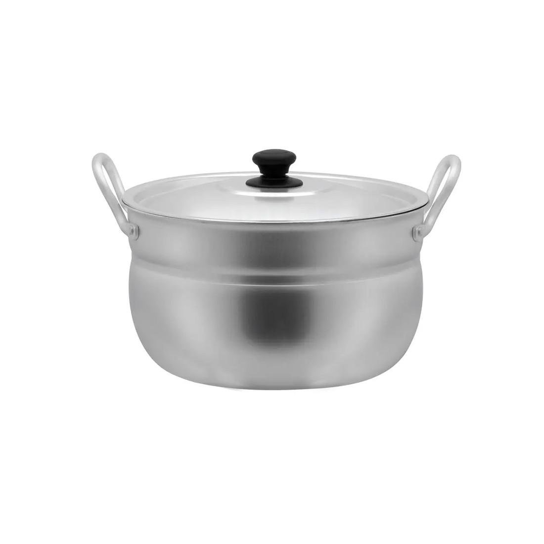 Кастрюля сферическая с крышкой Interos алюминиевая 8 л 30 см - фото 3