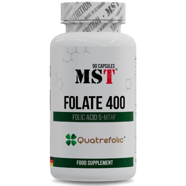 Витамин B для спорта MST Nutrition Folate 400 Quatrefolic 90 капс. (000023707)