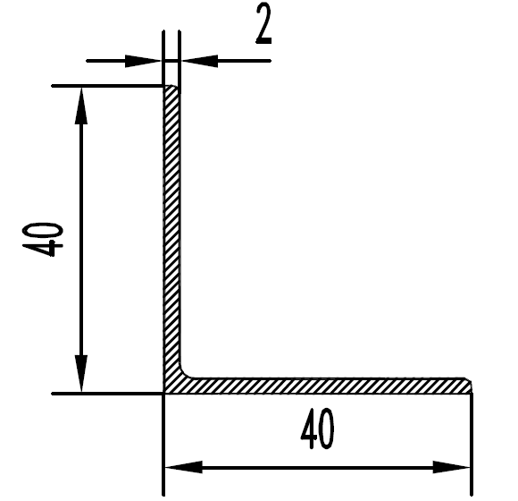 Кутник алюмінієвий 40х40х2 мм AS - фото 4