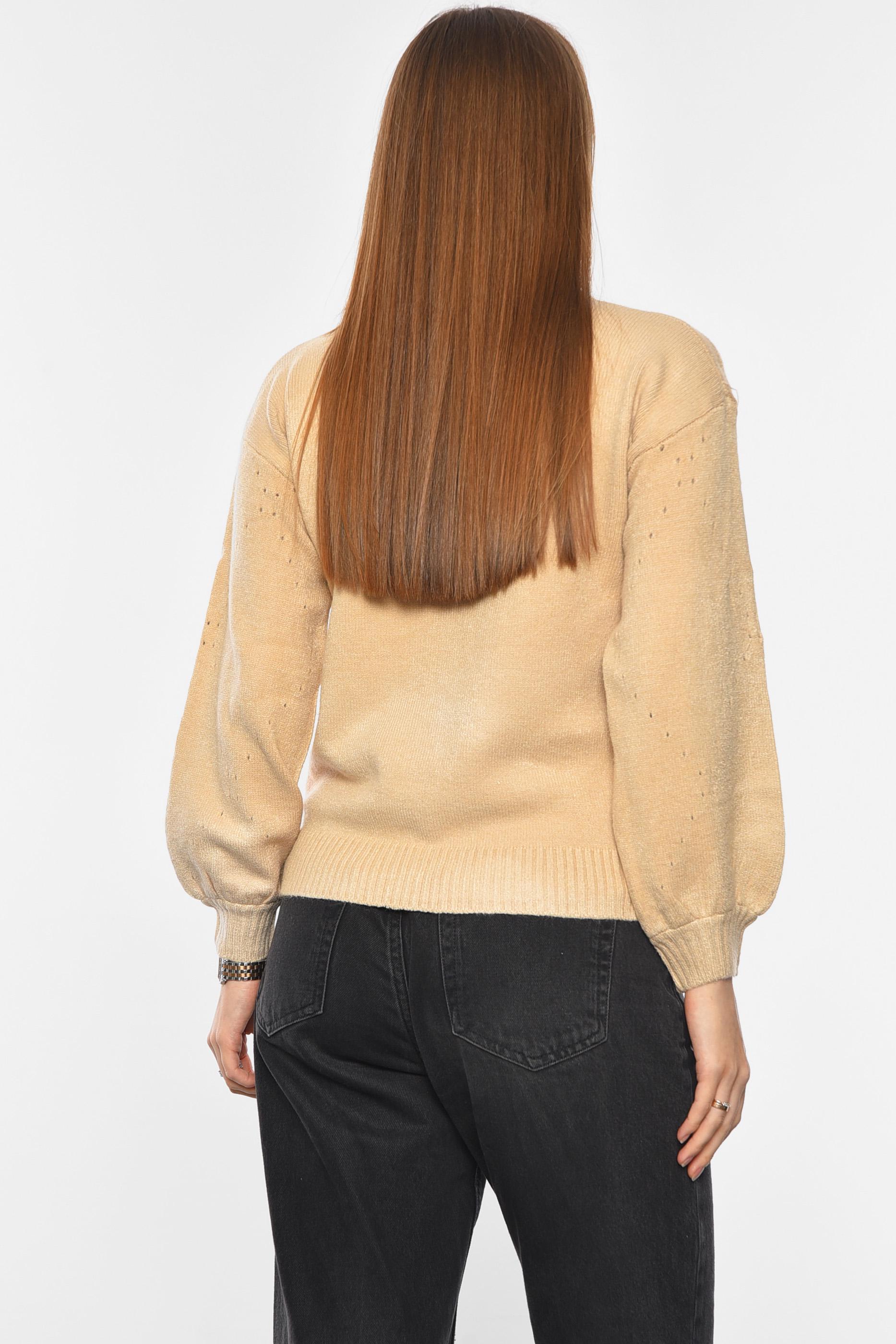 Свитер женский L Бежевый (192112) - фото 3 Свитер женский L Бежевый (192112) - фото 3