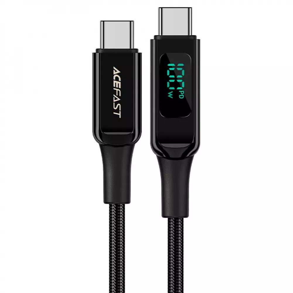 Кабель Acefast C6-03 Digital Display USB-C to USB-C 100 W 5 A 2 м Black (551154) Кабель Acefast C6-03 Digital Display USB-C to USB-C 100 W 5 A 2 м Black (551154)
