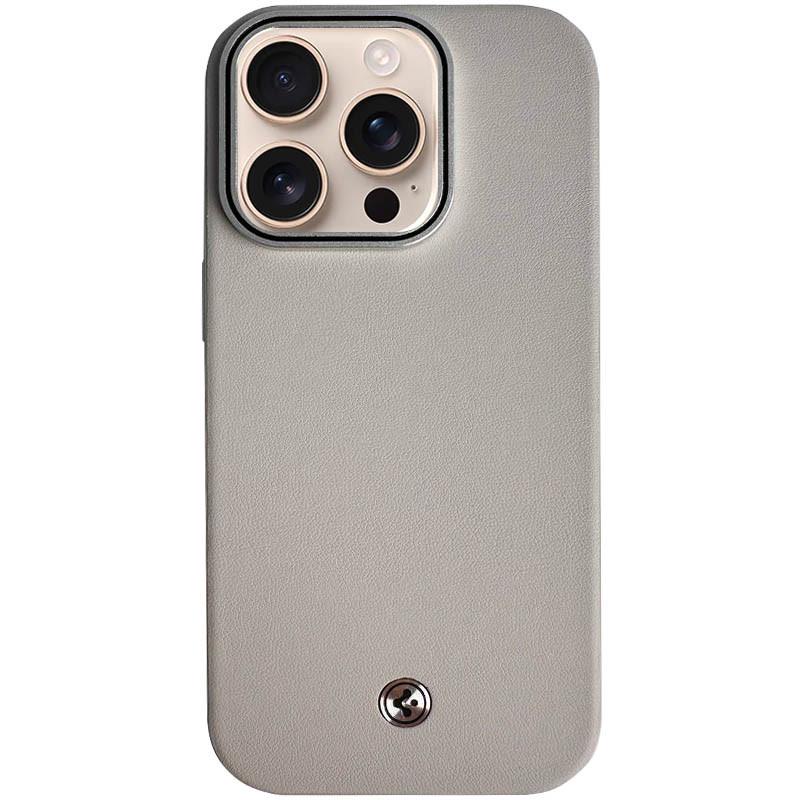 Противоударный чехол PC+Leather SGP with MagSafe для Apple iPhone 16 Pro Max (6.9") Grey