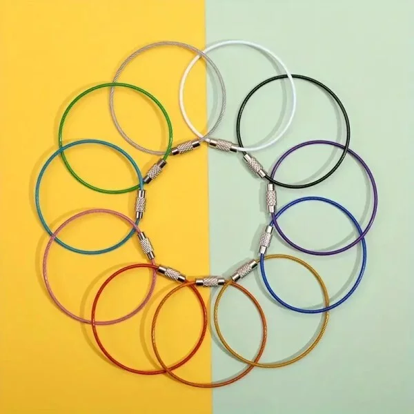 Брелок-тросик для ключей и других мелочей 20 шт. (C01255) - фото 8 Брелок-тросик для ключей и других мелочей 20 шт. (C01255) - фото 8