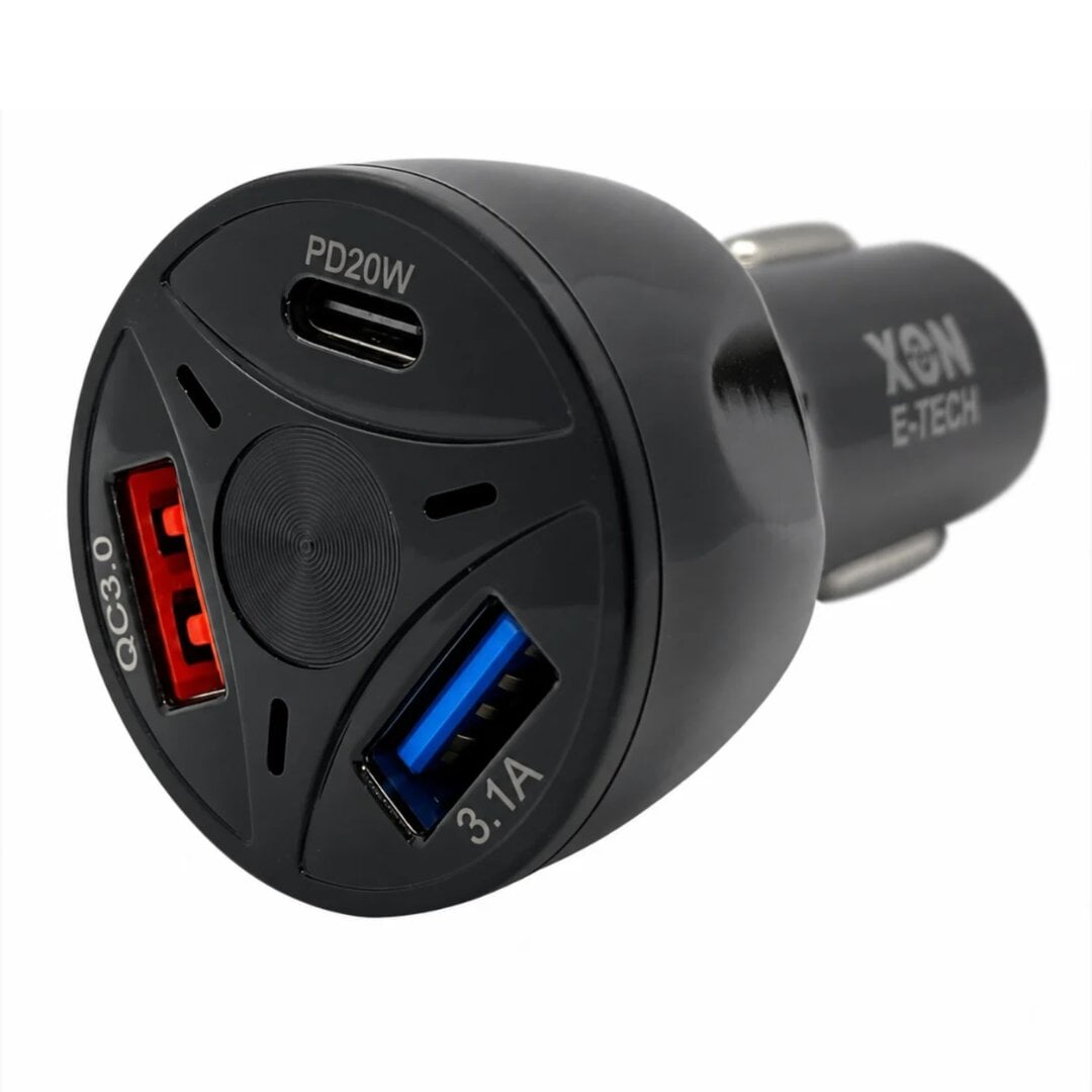 Зарядное устройство в автомобиль XON UniLink Type-C 20W PD20/QC3.0 и 5V/3.1A Black (CU2A1C20WB 3449)