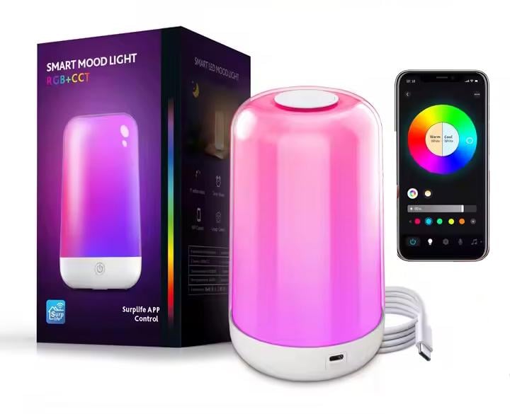 Лампа настільна Smart LED AuraLite Bluetooth/Wi-Fi керування голосом Alexa/Google RGB (505832989) - фото 13 Лампа настільна Smart LED AuraLite Bluetooth/Wi-Fi керування голосом Alexa/Google RGB (505832989) - фото 13