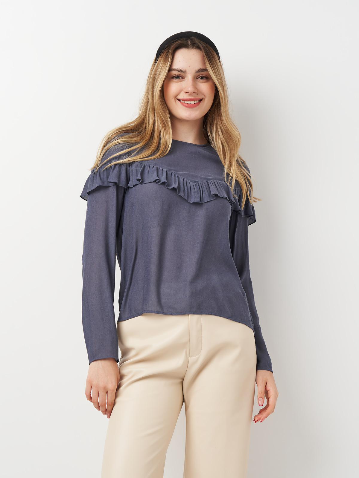 Блуза р. 38 Сіро-синій (2001074ral)