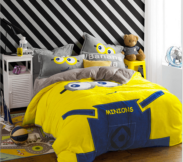 Плюшева постільна білизна Homytex євро розмір Minions