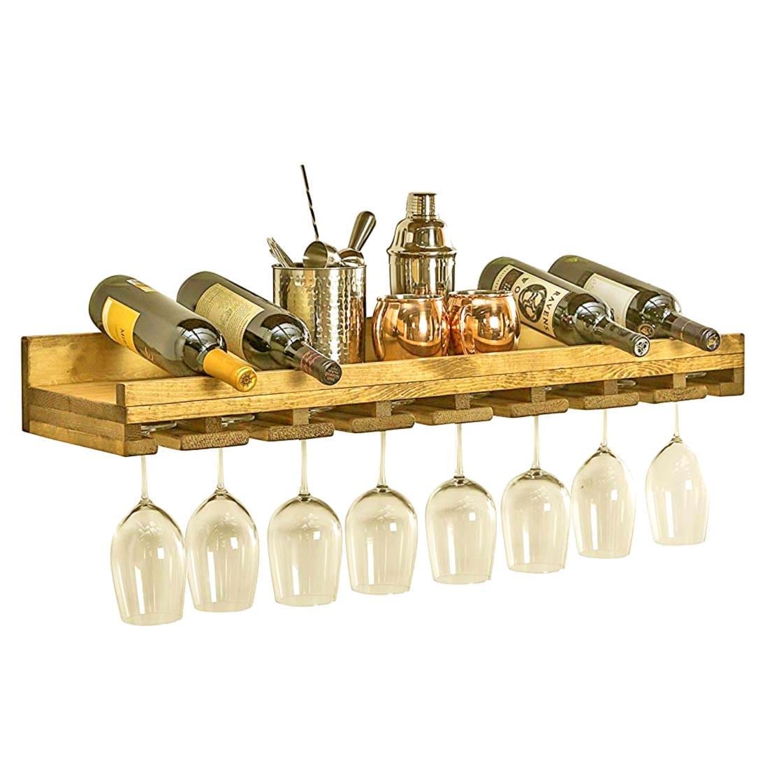 Полка для вина настенная из дерева Ниигата Сиена (ПНК-0003605)