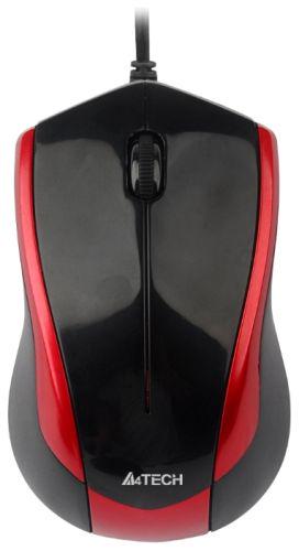 Миша A4Tech N-400-2 USB Black/Red (23079)