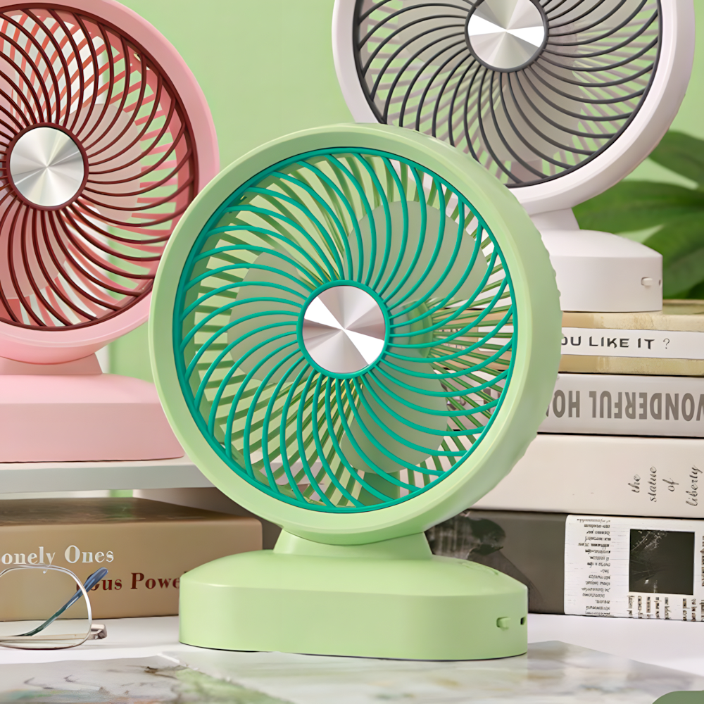 Вентилятор портативний настільний на акумуляторі 1200 мАг USB-Type C 3 режими 5 Вт Зелений (27434614) - фото 4 Вентилятор портативний настільний на акумуляторі 1200 мАг USB-Type C 3 режими 5 Вт Зелений (27434614) - фото 4