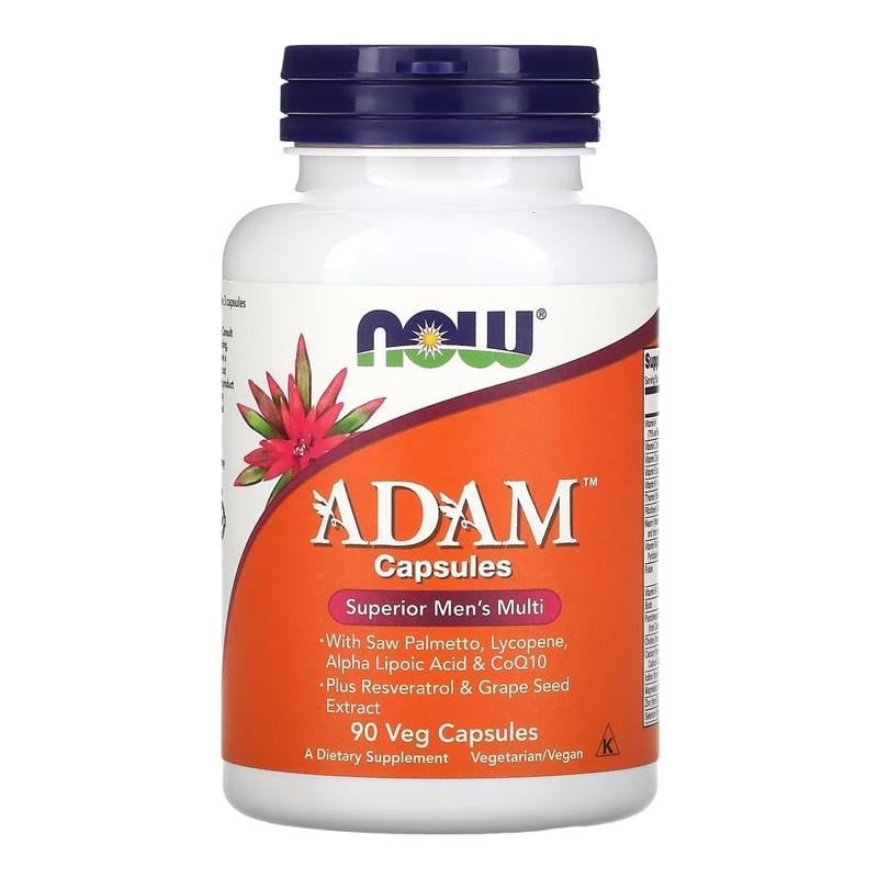 Витамины спортивные для мужчин NOW Adam 90 вега-капс. (00154-01)