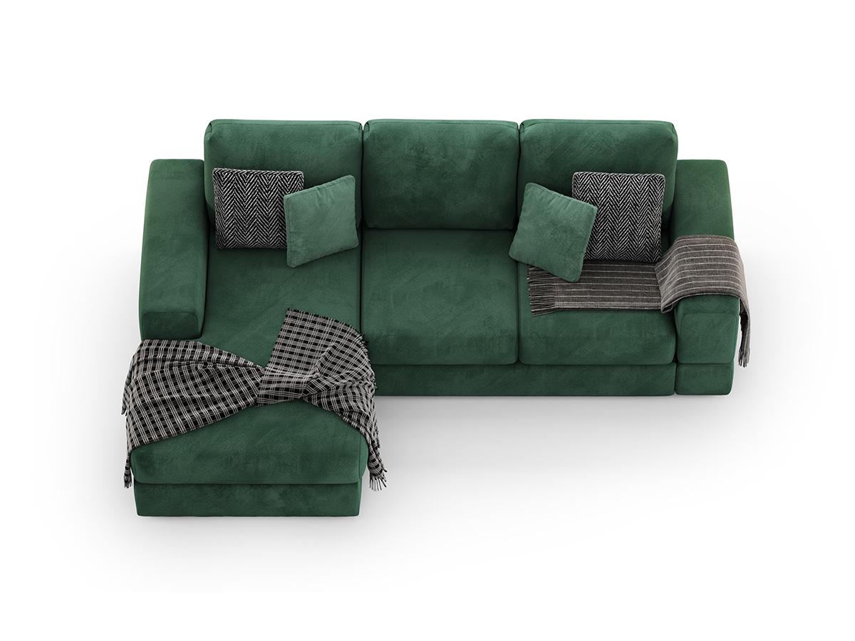 Диван кутовий Loft 4 260х160х75 см Зелений (Арт.1117) - фото 2