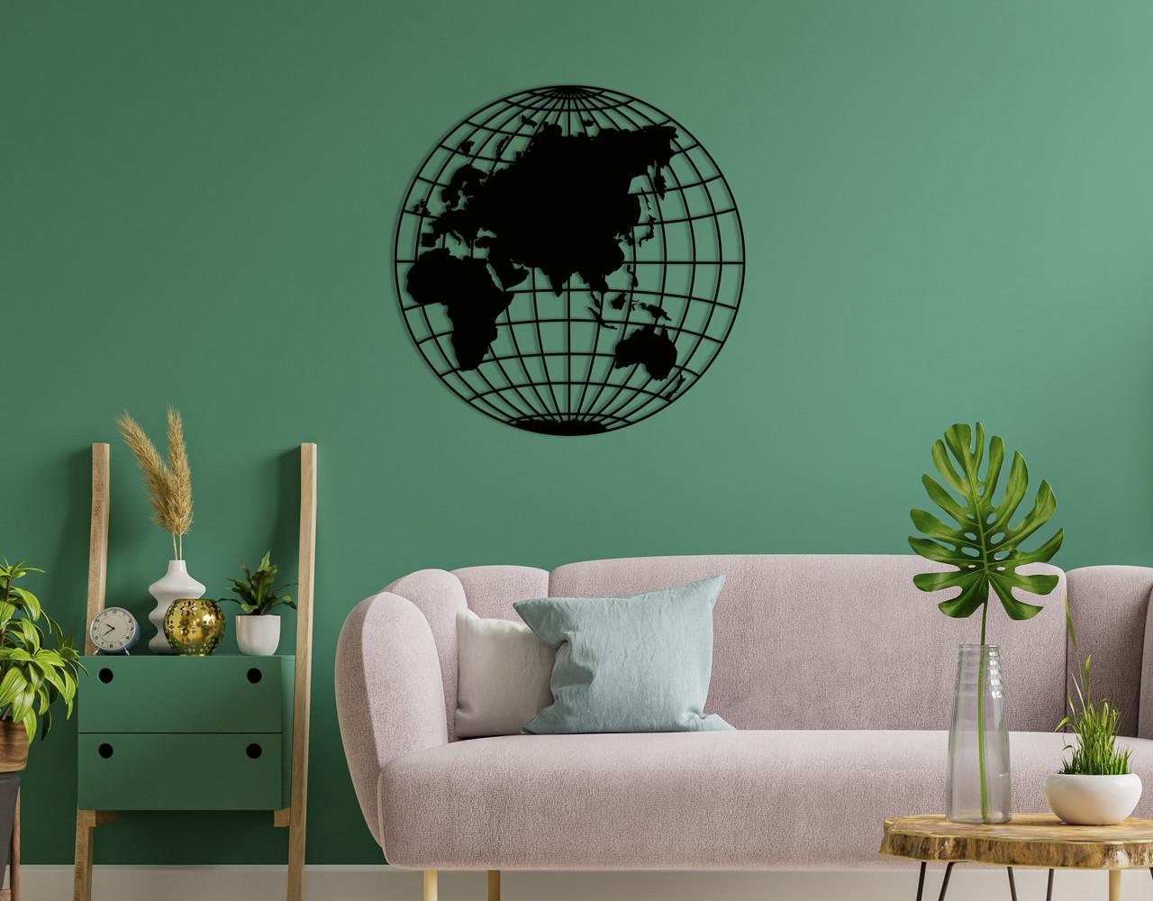 Декоративное панно на стену Upwood Decor Eastern Hemisphere 30х30 см Black (1517439049)