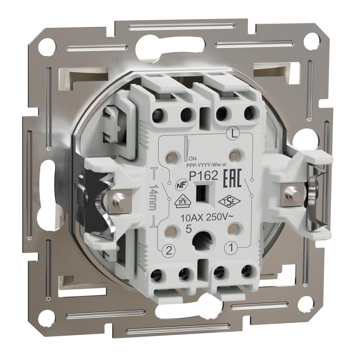 Выключатель двухклавишный Schneider Electric Asfora Кремовый (27549182) - фото 2