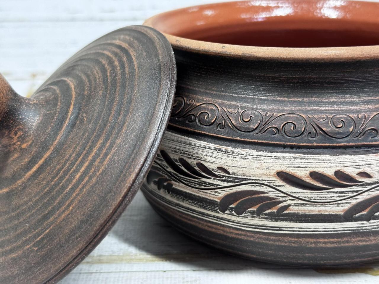 Супница глиняная с глазурью внутри и ручкой 1 л (2708295557) - фото 2 Супница глиняная с глазурью внутри и ручкой 1 л (2708295557) - фото 2