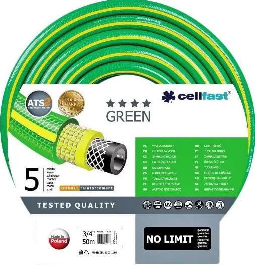 Шланг поливальний садовий Cellfast Green ATS2 3/4" 19 мм 50 м (ПР 15-121)