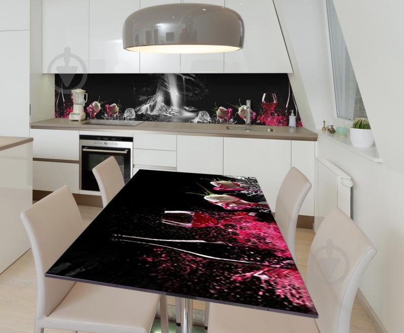 Наклейка виниловая на стол Zatarga  "Брызги вина"  600х1200 мм