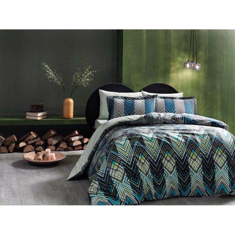 Постельное белье TAC Digital Shanghai sari v01 евро Желтый (svt-2000022213110)