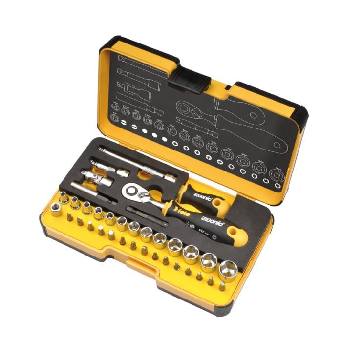 Набор головок и бит Felo R-GO XL Inch головки 1/8"-9/16" 36 шт. 05783656 (14496)