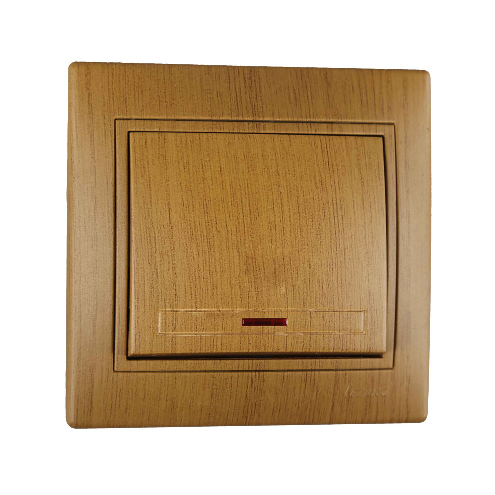 Выключатель Lezard Mira 1-клавишный Дуб классический матовый