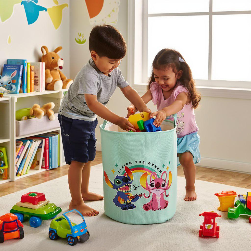 Корзина для игрушек белья хранения Disney Lilo&Stitch Лило и Стич с подкладкой 50х40 см - фото 7 Корзина для игрушек белья хранения Disney Lilo&Stitch Лило и Стич с подкладкой 50х40 см - фото 7