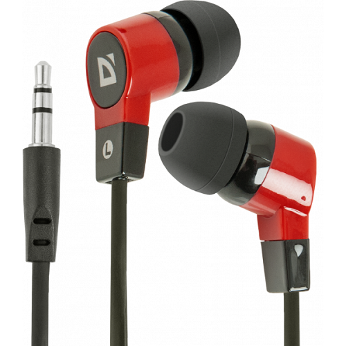 Наушники Defender Basic 619 63619 105 дБ 1,1 м Black/Red (63619)