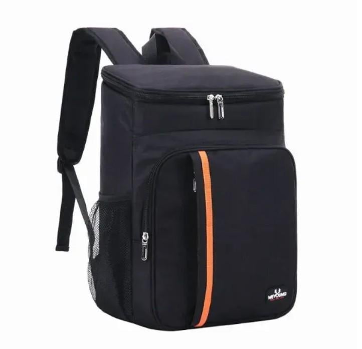 Рюкзак-холодильник туристичний 1 відділення з лямками на спину 40х30х19 см 18 л Чорний (117-1) - фото 1