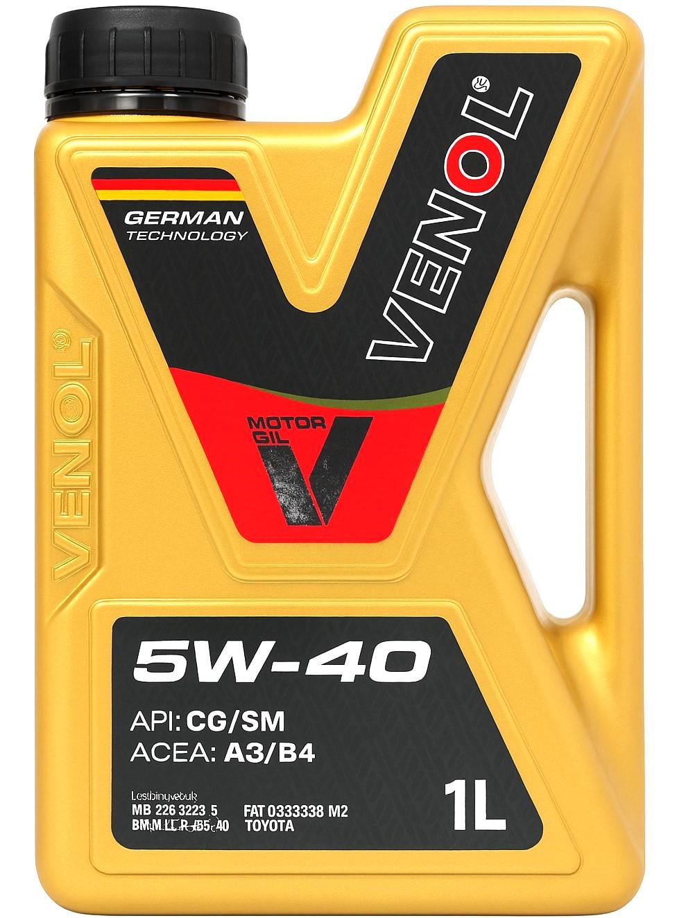 Моторное масло Venol 5W-40 Active Synthetic 1 л SM/CF (901679)