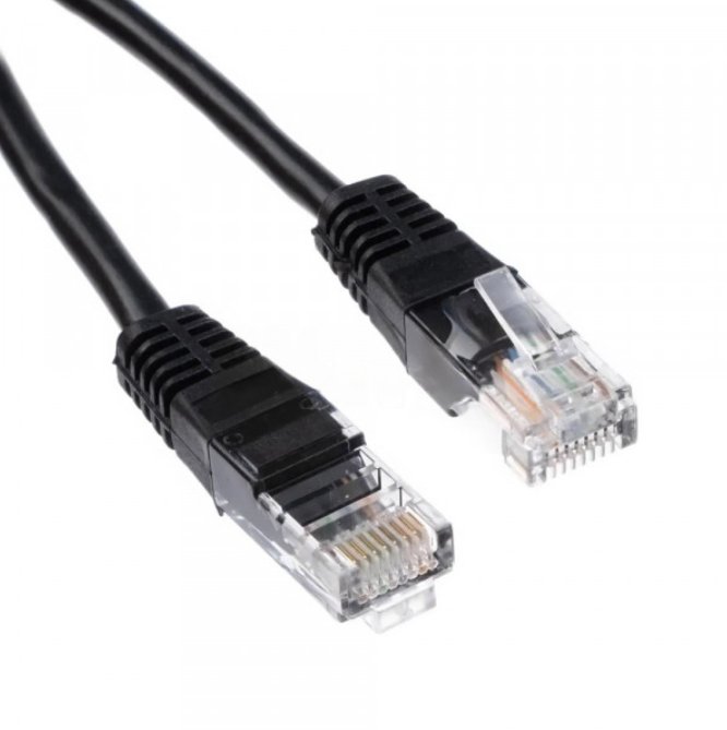 Патч-корд Kingda UTP Cat, 5e 1 м Black (PAUT3100-BK)