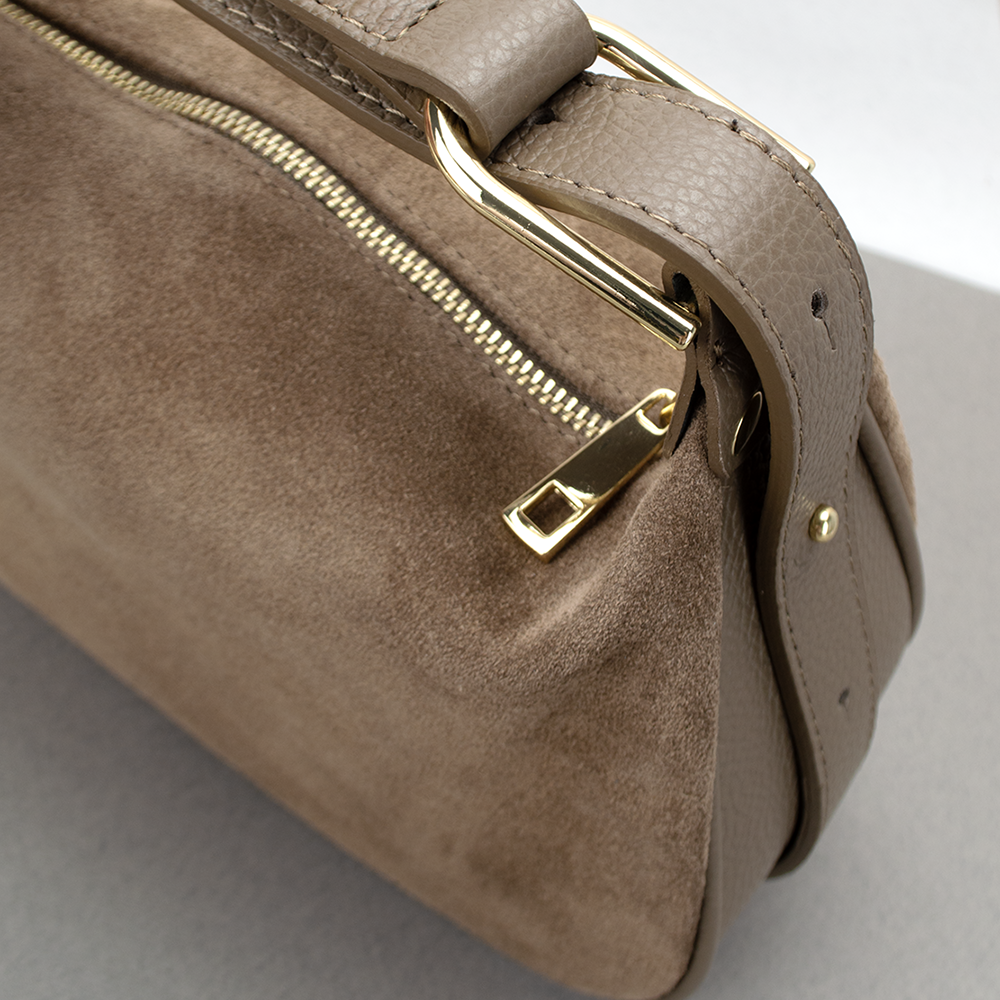 Сумка женская замшевая Virginia Conti 03800 Темный тауп (2423701606) - фото 3 Сумка женская замшевая Virginia Conti 03800 Темный тауп (2423701606) - фото 3