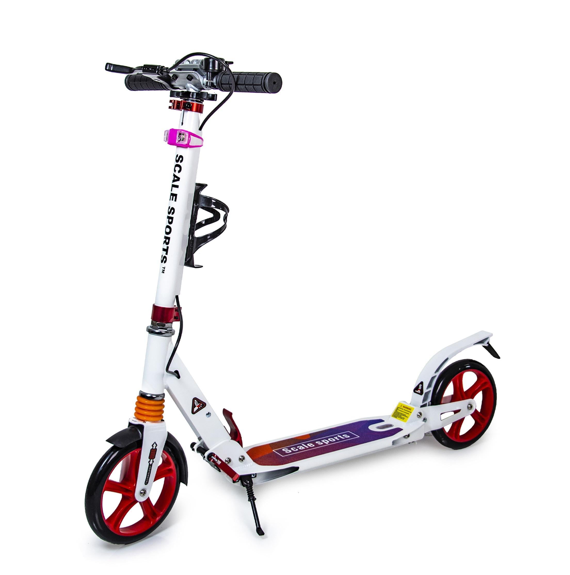 Самокат двухколесный Scale Sports SS-10 ручной тормоз Led-фонарь White (780773986)