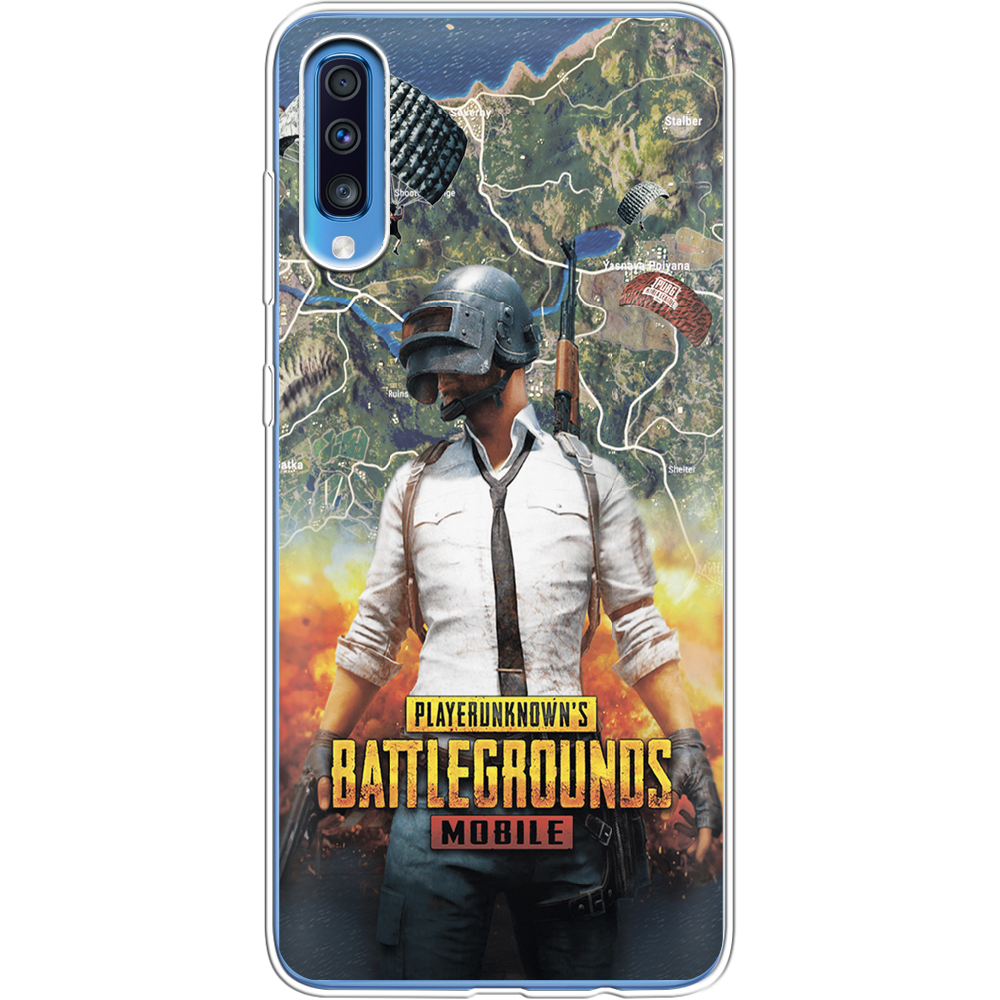 Чохол BoxFace Samsung A705 Galaxy A70 PUBG Mobile Прозорий силікон (36860-up2309-36860) - фото 1