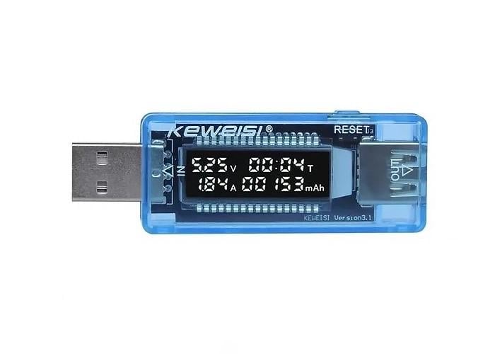Тестер Keweisi KWS-V20 USB со встроенным амперметром/вольтметром Синий (11664495) Тестер Keweisi KWS-V20 USB со встроенным амперметром/вольтметром Синий (11664495)