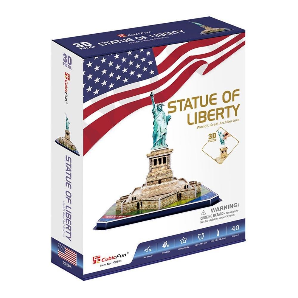 Головоломка-конструктор тривимірна CubicFun C080h Статуя Свободи