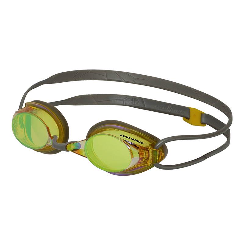 Очки для плавания Mad Wave Streamline Rainbow M045703 Желтый (60444139)