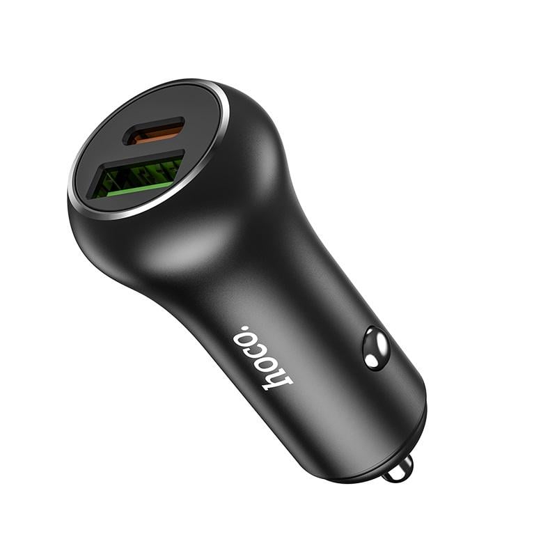 Адаптер автомобильный Hoco Resolute car charger Z38 38W Black (35041ca7)